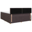 Boxmadras med topmadras Mørk Brun 140 x 190 cm Stof