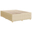 Boxmadras med topmadras Cremefarvet 160 x 200 cm Stof
