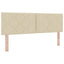 Boxmadras med topmadras Cremefarvet 160 x 200 cm Stof