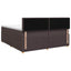 Boxmadras med topmadras Mørk Brun 200 x 200 cm Stof