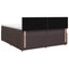 Boxmadras med topmadras Mørk Brun 200 x 200 cm Stof