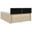 Boxmadras med topmadras Cremefarvet 200 x 200 cm Stof