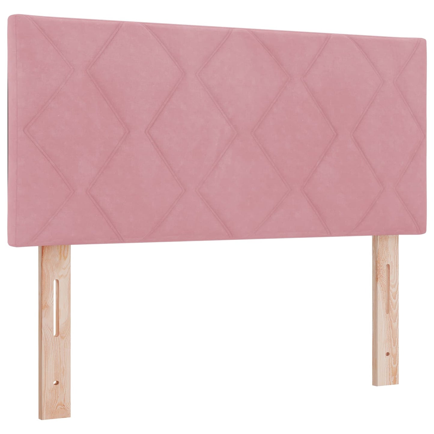 Boxmadras med topmadras Lyserød 90 x 200 cm Fløjl