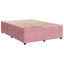 Boxmadras med topmadras Lyserød 140 x 190 cm Fløjl