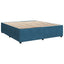 Boxmadras med topmadras Mørk blå 180 x 200 cm Fløjl