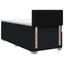 Box Spring Seng med Madras og LED Sort 80 x 200 cm Stof