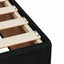 Box Spring Seng med Madras og LED Sort 80 x 200 cm Stof