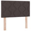 Box Spring Seng med Madras og LED Mørk Brun 80 x 200 cm Stof
