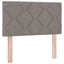 Box Spring Seng med Madras og LED Gråbrun 90 x 200 cm Stof