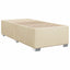 Box Spring Seng med Madras og LED Cremefarvet 100 x 200 cm Stof