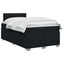 Box Spring Seng med Madras og LED Sort 120 x 190 cm Stof