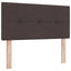 Box Spring Seng med Madras og LED Mørk Brun 120 x 190 cm Stof