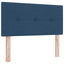 Box Spring Seng med Madras og LED Blå 120 x 190 cm Stof