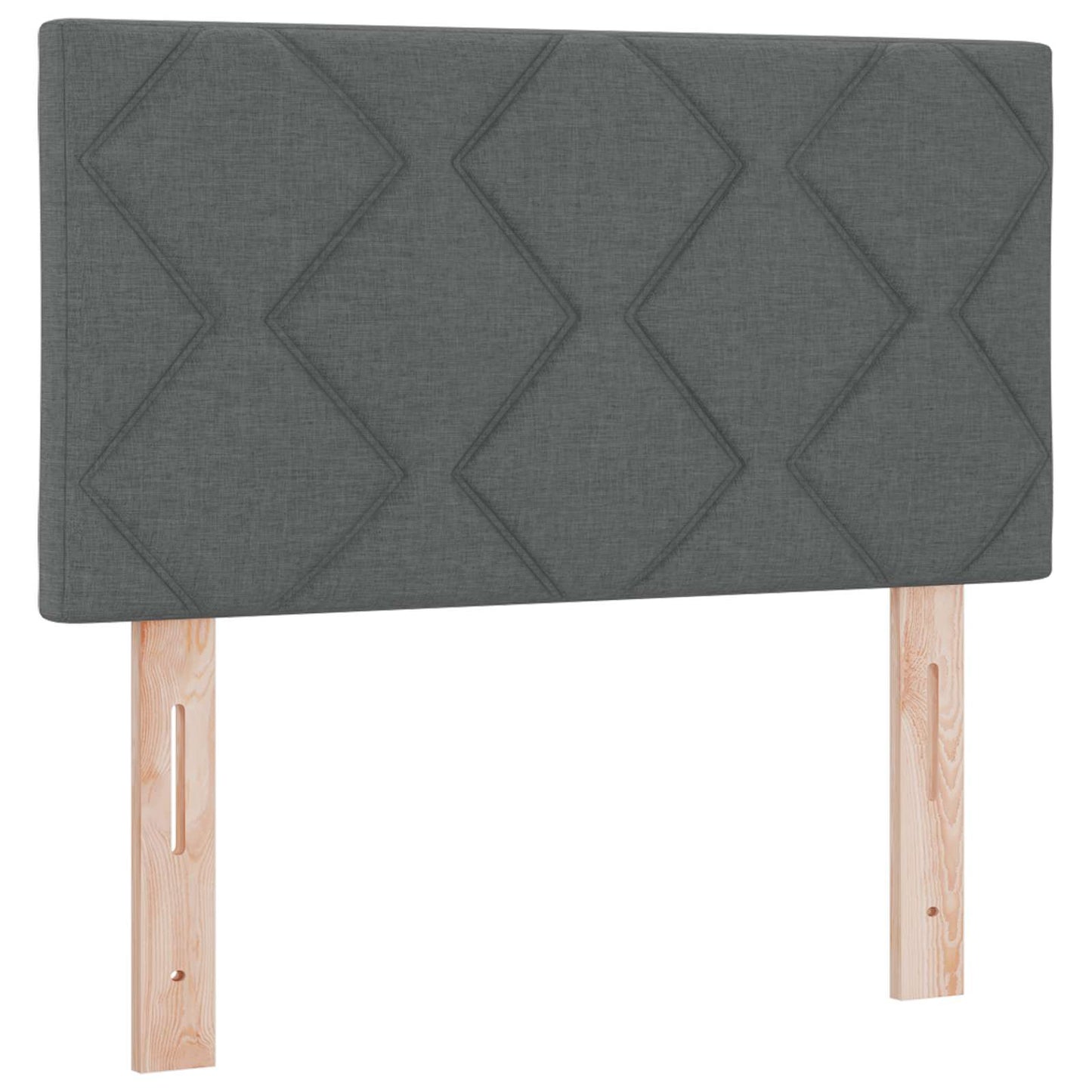 Box Spring Seng med Madras og LED Mørkegrå 120 x 190 cm Stof