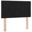 Box Spring Seng med Madras og LED Sort 120 x 190 cm Stof