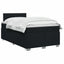 Box Spring Seng med Madras og LED Sort 120 x 190 cm Stof