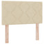 Box Spring Seng med Madras og LED Cremefarvet 120 x 190 cm Stof
