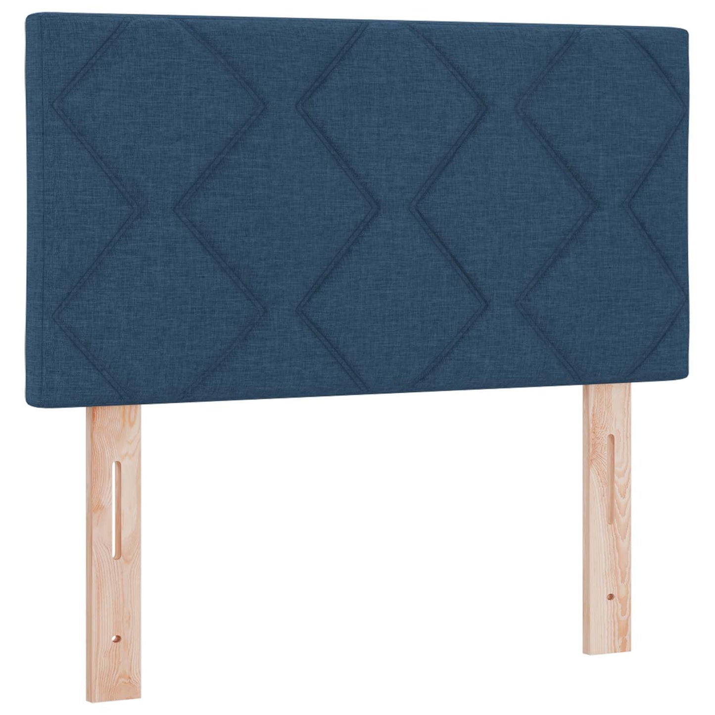 Box Spring Seng med Madras og LED Blå 120 x 190 cm Stof