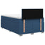 Box Spring Seng med Madras og LED Blå 120 x 200 cm Stof