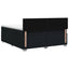 Box Spring Seng med Madras og LED Sort 140 x 200 cm Stof