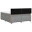 Box Spring Seng med Madras og LED Lysegrå 140 x 200 cm Stof
