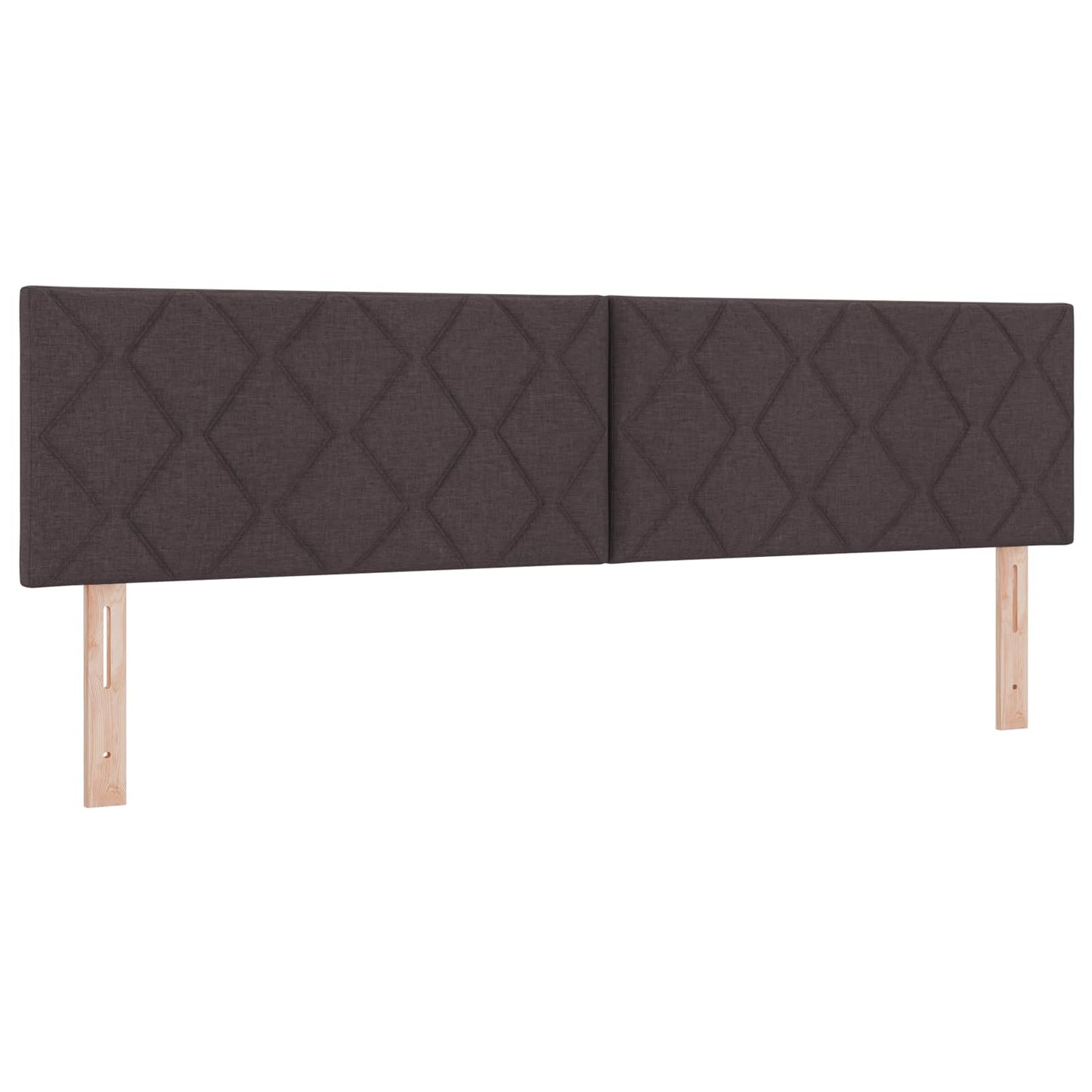 Box Spring Seng med Madras og LED Mørk Brun 180 x 200 cm Stof