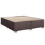 Box Spring Seng med Madras og LED Mørk Brun 180 x 200 cm Stof