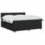 Box Spring Seng med Madras og LED Sort 200 x 200 cm Stof