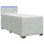 Box Spring Seng med Madras og LED Lysegrå 80 x 200 cm Velour