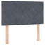Box Spring Seng med Madras og LED Mørkegrå 80 x 200 cm Velour