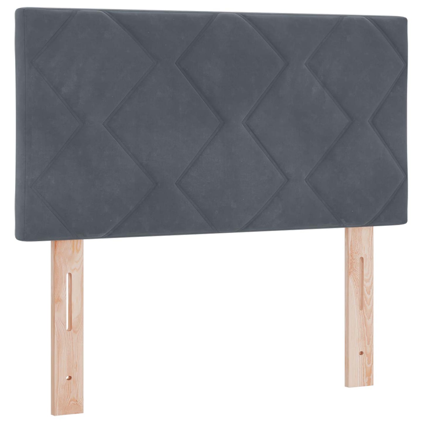 Box Spring Seng med Madras og LED Mørkegrå 80 x 200 cm Velour
