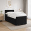 Box Spring Seng med Madras og LED Sort 90 x 190 cm Velour