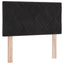 Box Spring Seng med Madras og LED Sort 80 x 200 cm Velour