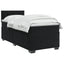 Box Spring Seng med Madras og LED Sort 80 x 200 cm Velour