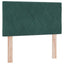 Box Spring Seng med Madras og LED Mørkegrøn 80 x 200 cm Velour