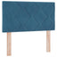 Box Spring Seng med Madras og LED Blå 80 x 200 cm Velour