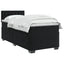 Box Spring Seng med Madras og LED Sort 90 x 200 cm Velour