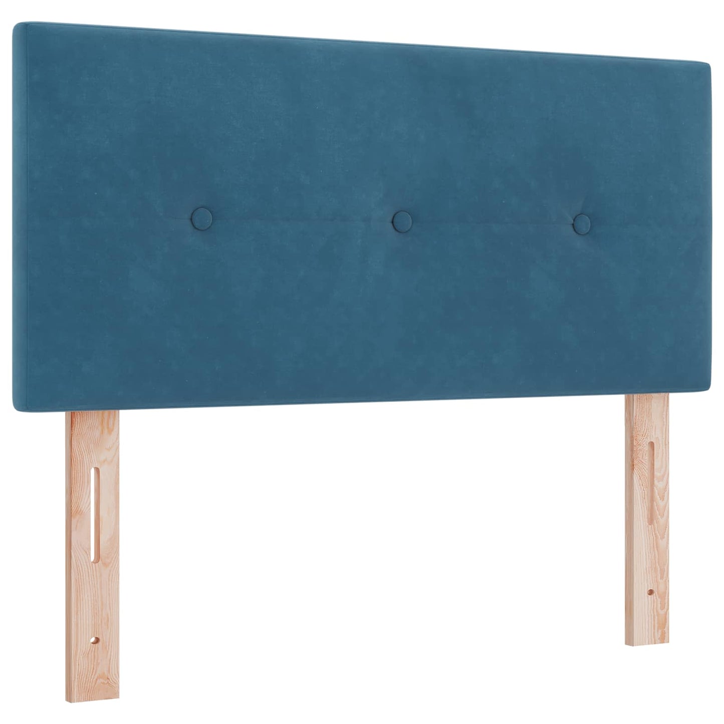 Box Spring Seng med Madras og LED Blå 100 x 200 cm Velour