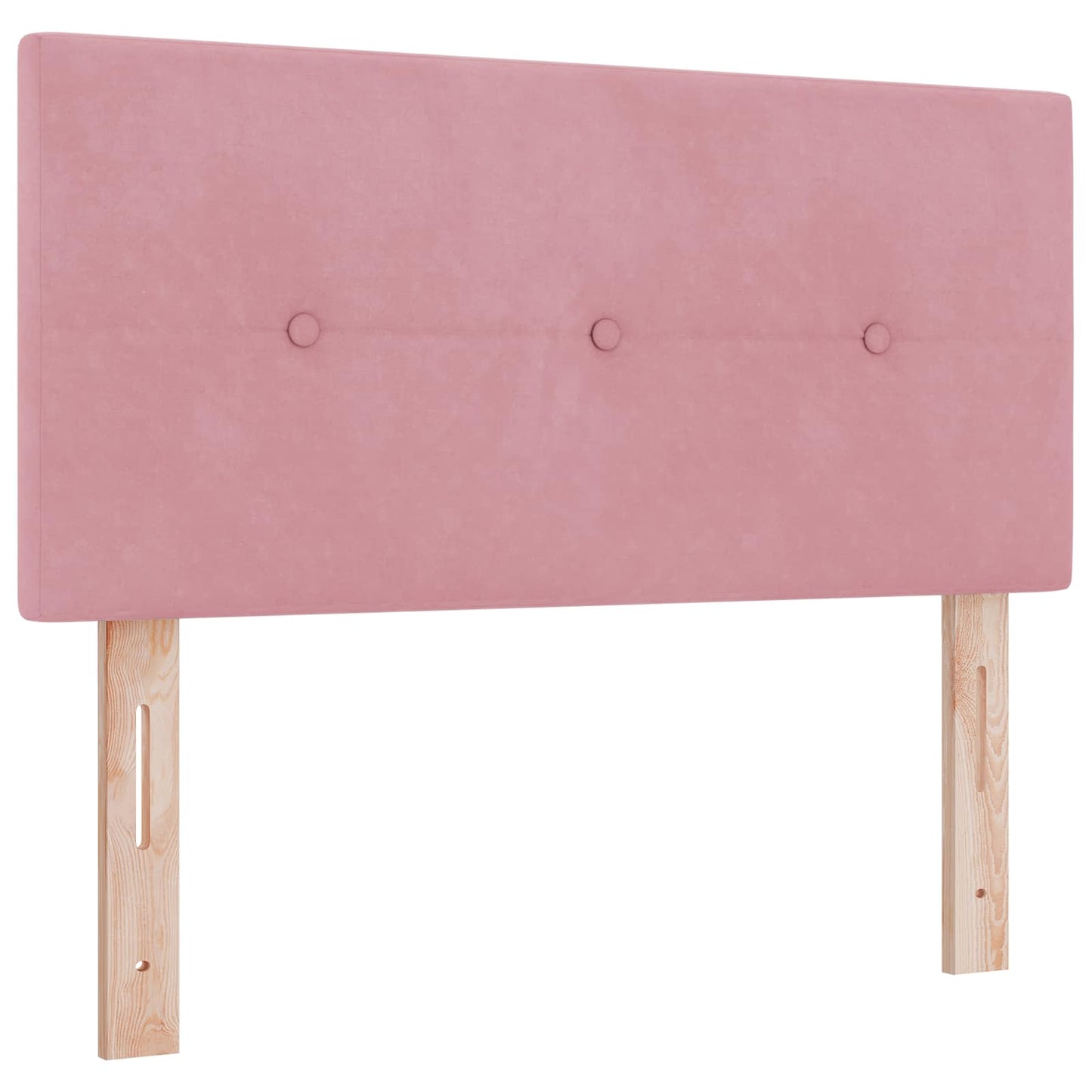 Box Spring Seng med Madras og LED Lyserød 100 x 200 cm Velour