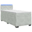 Box Spring Seng med Madras og LED Lysegrå 100 x 200 cm Velour