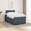 Box Spring Seng med Madras og LED Mørkegrå 120 x 200 cm Velour