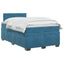 Box Spring Seng med Madras og LED Blå 120 x 190 cm Velour