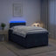 Box Spring Seng med Madras og LED Mørkegrå 120 x 200 cm Velour