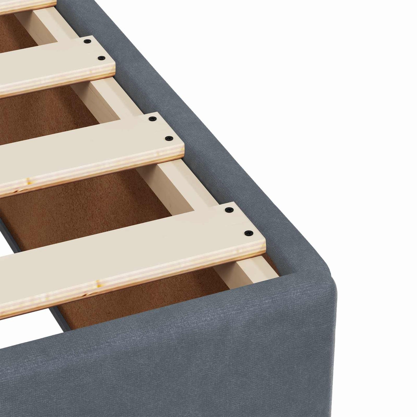 Box Spring Seng med Madras og LED Mørkegrå 140 x 190 cm Velour