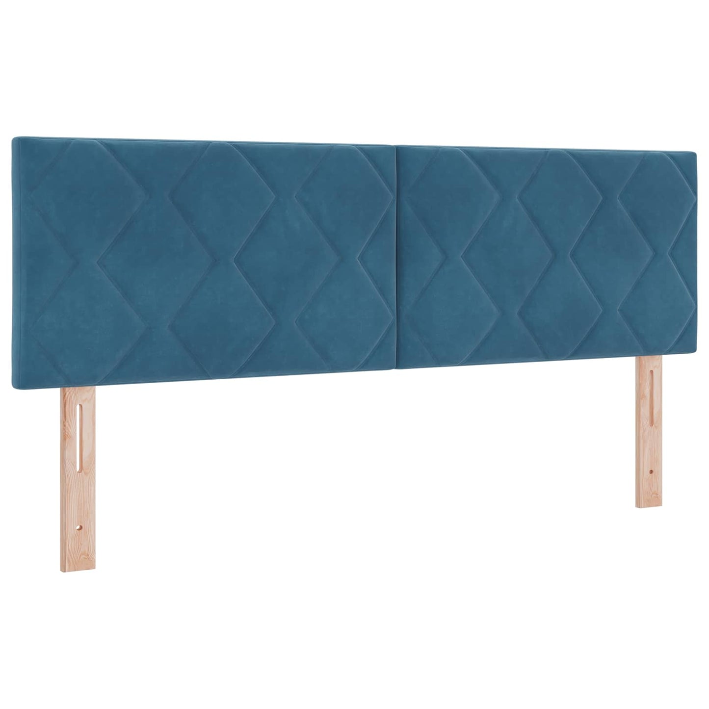 Box Spring Seng med Madras og LED Blå 140 x 200 cm Velour