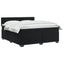 Box Spring Seng med Madras og LED Sort 160 x 200 cm Velour