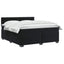 Box Spring Seng med Madras og LED Sort 160 x 200 cm Velour