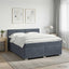 Box Spring Seng med Madras og LED Mørkegrå 160 x 200 cm Velour