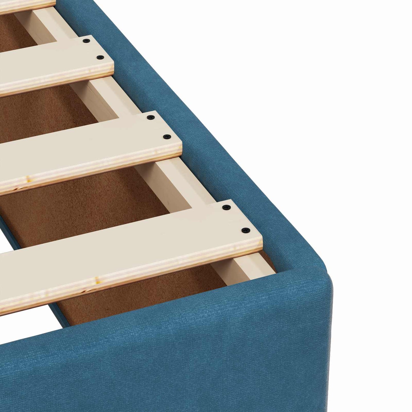 Box Spring Seng med Madras og LED Blå 180 x 200 cm Velour