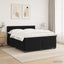 Box Spring Seng med Madras og LED Sort 160 x 200 cm Velour